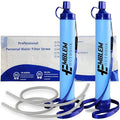 Portable Water Filter for Emergencies, Hiking, Camping, Travel, and Disaster Preparation (2 Pack)