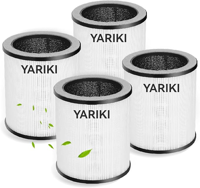 4 Pack YARIKI P60 Air Purifier Replacement Filters,Compatible with TPLMB/YARIKI P60 and Vhoiu KJ50 Air Purifier,3-in-1 Filtration System,P60-RF