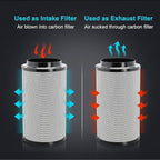 iPower 4" Air Carbon Filter for Inline Duct Fan, Intake and Exhaust Fans, with Premium Australia Virgin Charcoal, Black