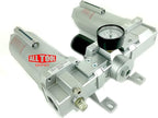 1" NPT SUPER DUTY Compressed Air In Line Filter Regulator Lubricator Oiler Combo, Metal Bowl, 5 Micron Element, Adjustable From 7 to 175 PSI (AUTO DRAIN)