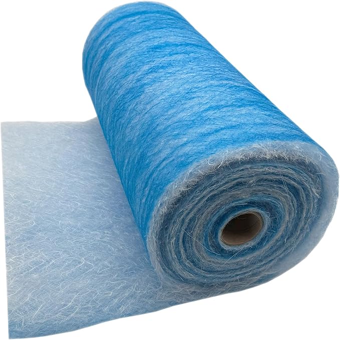 Paint Booth Exhaust Fiberglass Filter Roll, Blue/White Paint Arrestor for Spray Booth (20.5" x 100ft)