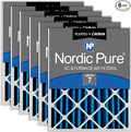 Nordic Pure 16x24x4 (Actual Size: 15 3/8 x 23 3/8 x 3 5/8) Pleated Air Filters MERV 7 Plus Carbon 6 Pack