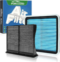 Cabin & Engine Air Filter Fit for Subaru Forester 2009-2018 H4 2.5L, Forester 2014-2018 H4 2.0L Activated Carbon Cabin Filter Replacement CF10930 16546AA090 Car Accessories