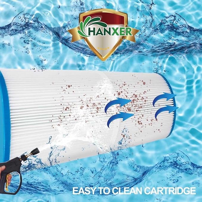 HANXER® C-8325 Spa Filter Cartridge Replacement for Sundance Spa Filter 6540-490, Filbur FC-2790, PSD125U, 817 0050, 03FIL1400, 81254, 125 Sq.Ft. Spa Hot Tub Filter, 1 Pack