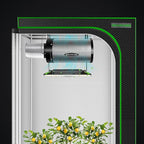 MELONFARM 4 inch Air Carbon Filter Smelliness Control with Australia Virgin Charcoal, Built-in 14cm Fan Low Nois and Speed Controller, Smelliness Scrubber for Inline Duct Fan, Grow Tent 4" x 12.6"