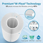 AQUA CREST FXHSC Whole House Water Filter Replacement for GE® FXHSC, GXWH40L, GXWH35F, American Plumber W50PEHD, W10-PR, Culligan® R50-BBSA, 5 Micron 10" x 4.5", High Flow Sediment Filters, Pack of 3
