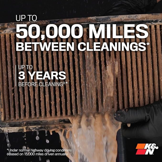 K&N Performance Diesel Dryflow Lifetime Engine Air Filter: Increase Power: Premium, Washable: Compatible with 2013-2024 RAM: 2500, 3500, 4500, 5500, 33-5005HBK