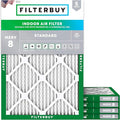 Filterbuy 24x30x1 Air Filter MERV 8 Essential Dust & Allergy Defense (5-Pack), Electrostatic Pleated HVAC AC Furnace Filters Replacement, Made in USA (Actual Size: 23.88 x 29.88 x 0.75)
