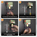 NPT 1/4 Air Pump Filter Pneumatic Water Trap for Air Compressor Oil Separator Compressed Airline Dryer Trap Inline AF2000-02 Manual