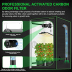 MELONFARM 6" Air Carbon Filter Smelliness Control with Australia Virgin Charcoal, Odor Removal Carbon Filter for Grow Tent, Inline Fan, Hydroponics, Pre-Filter Included, Insulated Flange 6" x 11.8"
