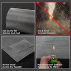 6 Pack 12x8 Inch Stainless Steel Wire Mesh Screen for DIY Projects, Vent, Cage, Garden, Window, Filter - Never Rust