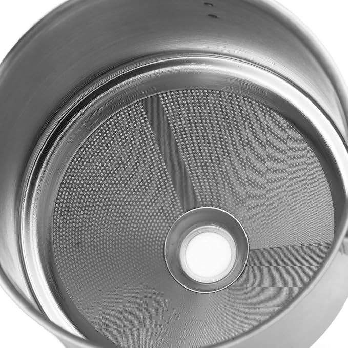 Portable Pour Over Coffee Maker Stainless Steel Reusable Cone Coffee Dripper Filter Hand Brewed Design for Home Travel Office 304 Stainless Steel Material
