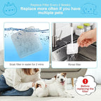12 Pack Charcoal Replacement Filters for 0.5/1/2.5/4 GAL Gravity Waterer, YOIHABV Cat Fountain Filters, Dog Water Dispenser Filters, Pet Fountain Filter Replacement, Control Chlorine and Odor