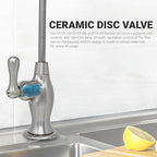Metpure Non-airgap NSF Certified RO Faucet Reverse Osmosis Drinking Water Filtration System Water Dispenser Spout (Brushed Nickel). Vase Style with Faucet Wrench.