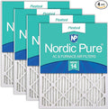 Nordic Pure 12x20x1 (Actual Size: 11 1/2 x 19 1/2 x 3/4) Pleated MERV 14 Air Filters 4 Pack