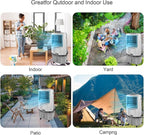 Commercial Evaporative Air Cooler Fan with Large Water Tank, 3-Speed Settings, 120°Oscillation for Efficient Cooling in Large Rooms, Factories, and Outdoor Areas
