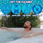 Ahh-Some - Hot Tub Cleaner & Purge Packet | Clean Pipes, Jet Line & Jets Gunk Build Up | Clear & Soften Water for Hot Tub, Jetted Tub, Swim Spa | Top Clarifier Up to 450 Gallons of Water (Pack of 4)
