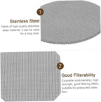 Lurrose Stainless Steel Espresso Puck Screen for Coffee Machine Reusable Filter Mesh for Easy Brewing Compatible Espresso Machines and Coffee Makers