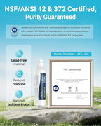 AQUA CREST RV Water Filter, RV Inline Water Filter with NSF Certified, Reduces Chlorine, Bad Taste and Odor, Ideal for Garden and Camper (Filter 4 Pack with Hose Protector)