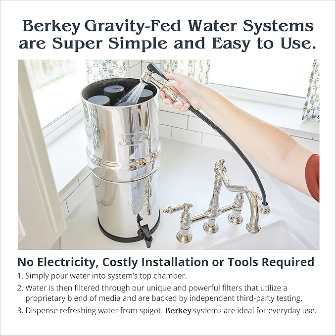 Berkey Authentic Black Berkey Purification Elements - Berkey Water Purifier Replacement Filters (Pack of 2)