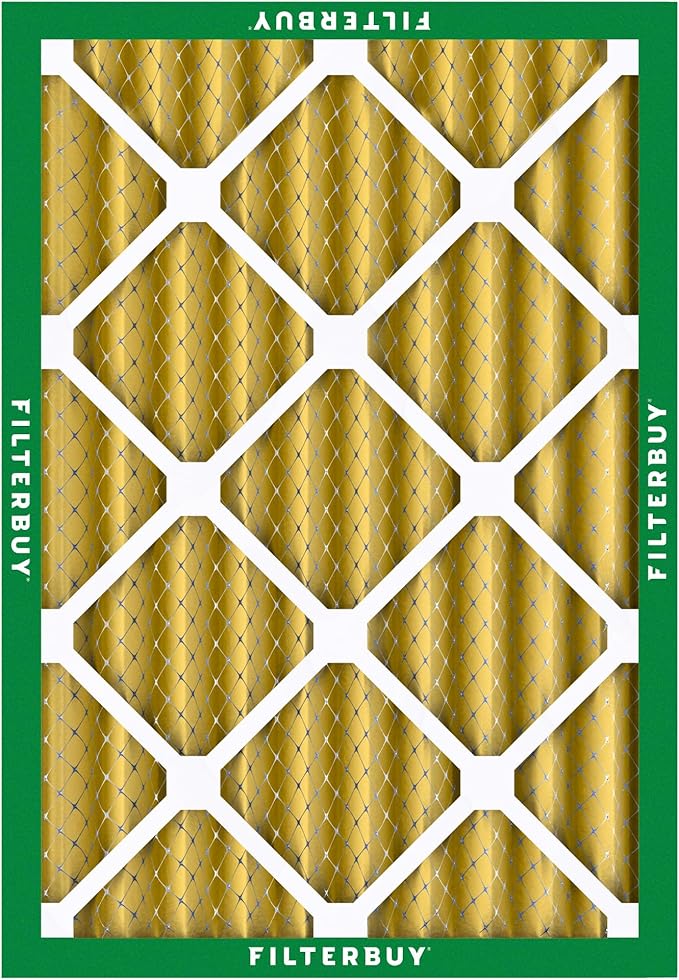 Filterbuy 18x25x4 Air Filter MERV 11 Superior Pet & Allergy Defense (4-Pack), Electrostatic Pleated HVAC AC Furnace Filters Replacement, Made in USA (Actual Size: 17.50 x 24.50 x 3.63)