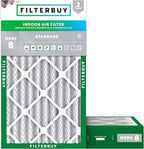 Filterbuy 12.5x21x4 Air Filter MERV 8 Essential Dust & Allergy Defense (2-Pack), Electrostatic Pleated HVAC AC Furnace Filters Replacement, Made in USA (Actual Size: 12.50 x 21.00 x 3.63)