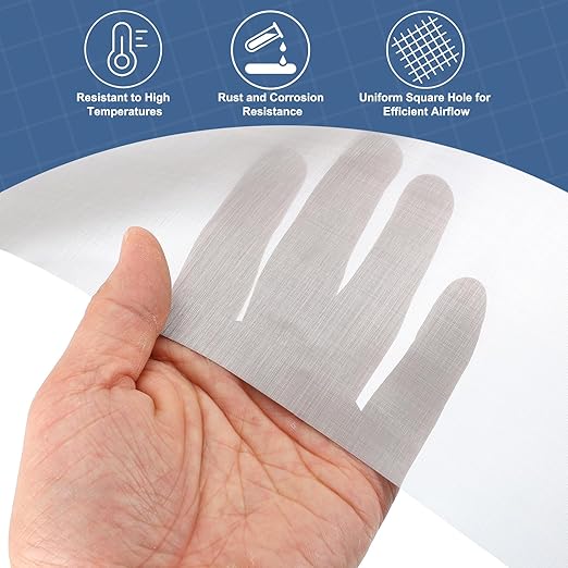uxcell 350 Mesh 39" x 12" Woven Wire Mesh, 304 Stainless Steel Air Vent Filter Screen, Window Screen Mesh for DIY Projects Vents Cover Filtration Animals Fence