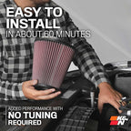 K&N Cold Air Intake System: High-Flow Air Filter, Increase Performance & Acceleration: Compatible with 2005-2019 Crysler/Dodge: 300C, Challenger, Charger, Magnum, 57-1542