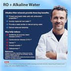 iSpring RCC7P-AK-BLK, 6-Stage Alkaline Reverse Osmosis System with Booster Pump, RO Water Filtration System, Sleek Black RO Faucet, TDS PFAS Removal, Patented Top-Mounted Faucet for Easy Installation