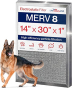 14x30x1 Electrostatic Air Filter, MERV 8, Washable, Reusable Furnace AC/HVAC Filter, Energy Saving, Easy to Clean, Long-Lasting by LifeSupplyUSA