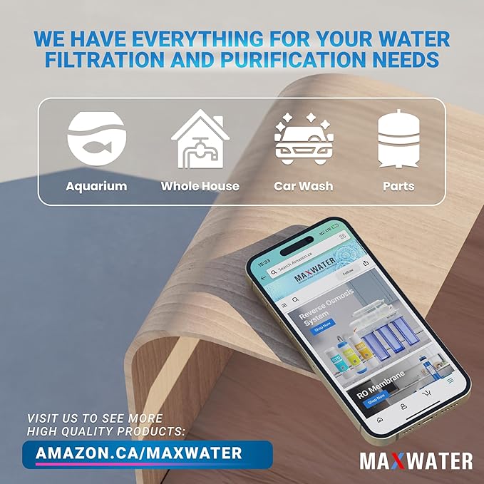 Max Water 1 Micron 20 x 4.5 Sediment Filter - Whole House BB Water Filtration System Replacement Cartridge Compatible with DGD-5005-20, FP25B, SDC-45-2005 (1 Pack)