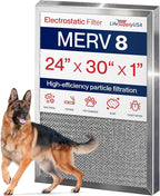 24x30x1 Electrostatic Air Filter, MERV 8, Washable, Reusable Furnace AC/HVAC Filter, Energy Saving, Easy to Clean, Long-Lasting by LifeSupplyUSA