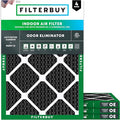 Filterbuy 14x20x1 Air Filter MERV 10 Odor & Allergy Defense with Activated Carbon (4-Pack), Electrostatic Pleated HVAC AC Furnace Filters Replacement, Made in USA (Actual Size: 13.50 x 19.50 x 0.75)