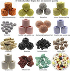 Aquarium Filter Media 15-in-1 Mineral Balls & Ceramic Rings - 1000g with Zippered Mesh Bag for Fish Tank/Pond Filters