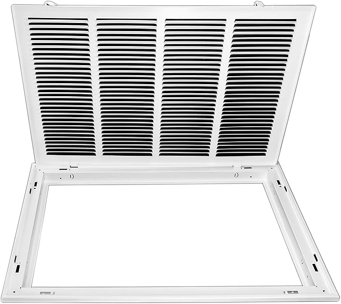 Venti Air 24" X 18" Steel Return Air Filter Grille - Removable Face/Door for 1 inch Filters - HVAC Duct Cover Grill (2-3 Business Day Delivery) [Outer Dimension: 26.5"W X 20.5" H]