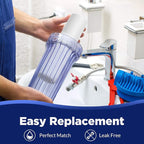 Membrane Solutions 10 Micron Sediment Water Filter Replacement Polypropylene Cartridge 10"x 2.5" for Whole House RO System, Compatible with AP110, GE FXUSC, WHKF-GD05, Culligan P5-6 Pack