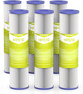 5 Micron Whole House Water Filter Cartridge, Pleated Sediment Filters for Well Water, Universal Replacement for Any 10 inch RO Unit - 10" x 2.5" Cartridges - Pack of 6