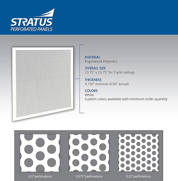 2'x2' Black Plastic Perforated Tile, 10 Pack, with 1/2" Holes