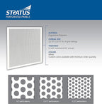 2'x2' Black Plastic Perforated Tile, 10 Pack, with 1/2" Holes
