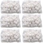 TOPZEA 6 Lb Aquarium Filter Media Ceramic Rings, Premier Bio Filter Medias with Zipper Mesh Bags for Koi Pond, Canister, Fish Tank Filter, Pure White