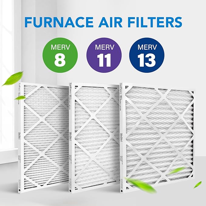 LotFancy 20x25x1 Air Filter MERV 11 4-Pack, Electrostatic Pleated AC Furnace Air Filter, Captures Dust, Smog & Pet Dander, Actual Size: 19.75"x23.75"x0.75"