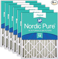Nordic Pure 16x24x4 (Actual Size: 15 3/8 x 23 3/8 x 3 5/8) Pleated MERV 14 Air Filters 6 Pack