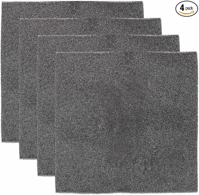 Fan Replacement Filters 4 Pcs Fan Filter Foam Sponge (6" x 6" x 0.2", 50ppi) - Breathable, Soft for Air Compressors Inverter Chassis Vacuum Cleaners