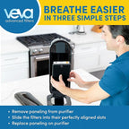 VEVA Genuine 8000 Elite Pro Series Air Purifier 2 HEPA Filters & 8 Carbon Pre-Filters - Removes Allergens, Smoke, Dust, Pet Dander & Odor Air Cleaner Home & Office