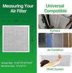 12x12x1 Air Filter Electrostatic Filter Reusable Washable HVAC AC Furnace Filter,MERV 8,Lasts a Lifetime, Healthier Home or Office(Actual Size:11.65x11.65x0.8 Inch)