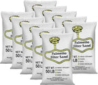 Palmetto 10 Pack Pool Filter Sand, Clean and Clear Water, Natural Sand for Residential and Commercial Pool Sand Filter Pumps, 50 Pound