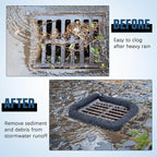 4 Pcs Sediment Filter Erosion Control Blanket Silt Fence Sock with Stuffers Drain Stormwater Sediment Filter for Erosion Control and Storm Drain Protection (Black)