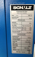 Schulz Refrigerated Air Dryer for Air Compressor, Compressed Air Systems, 35 cfm. Good for 7.5hp & 10hp Compressors (Stand Alone Dryer)