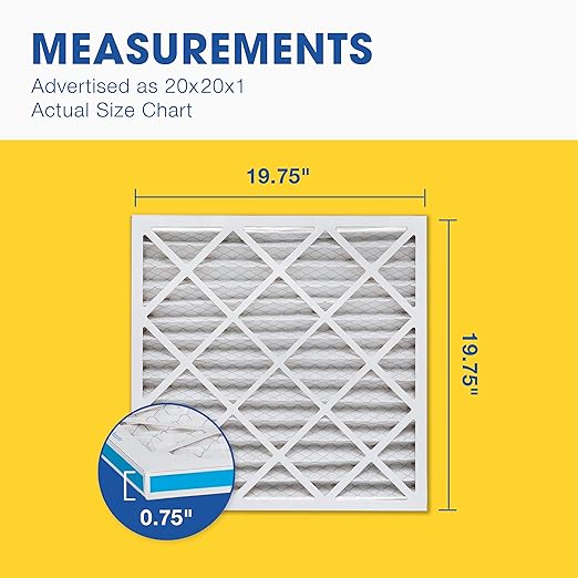 Aerostar 20x20x1 MERV 11 - 4 Count - Pleated HVAC, Furnace & Air Conditioner Filters - Removes Dust, Cold & Flu Germs, Lint, Mold, Pet Dander, Allergy-Causing Pollen, Smog & Smoke