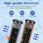 ICEPURE 2-Stage 2.5" x 10" Whole House Water Filter Cartridge Replacement Combo Kit, 1 Micron Activated Carbon Block Filter and KDF Compatible with WFPFC9001, SCWH-5, WHCF-WHWC, FXWTC, CBC-10, 2 PACK
